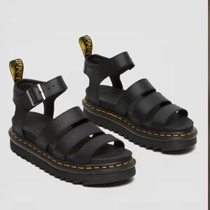 Dr.Martens-Blaire hydro leather strap sandals